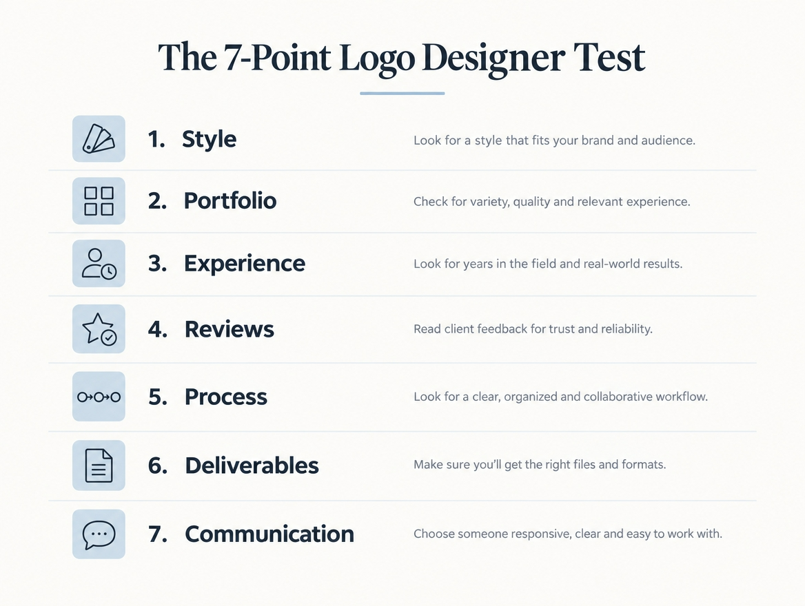 The 7-point logo designer test for evaluating a designer
