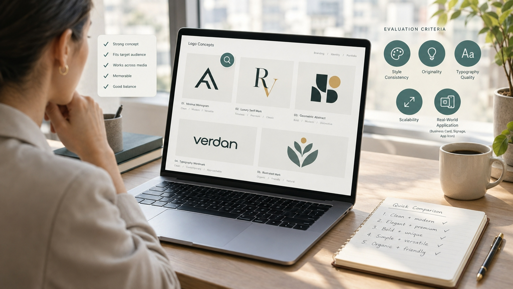 How to evaluate a logo designer portfolio before hiring