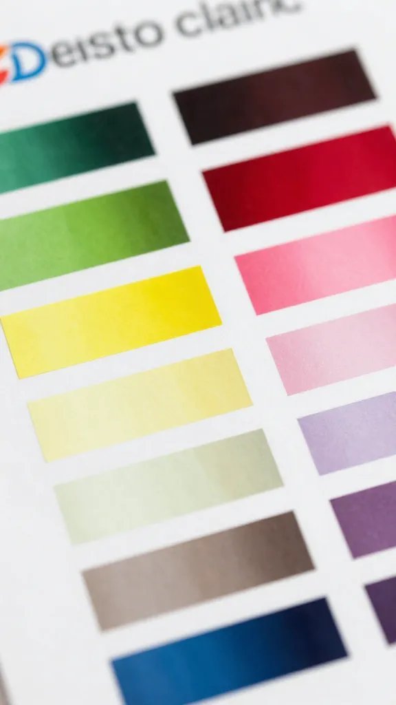 Closeup of color palette swatches beside logo guidelines booklet
