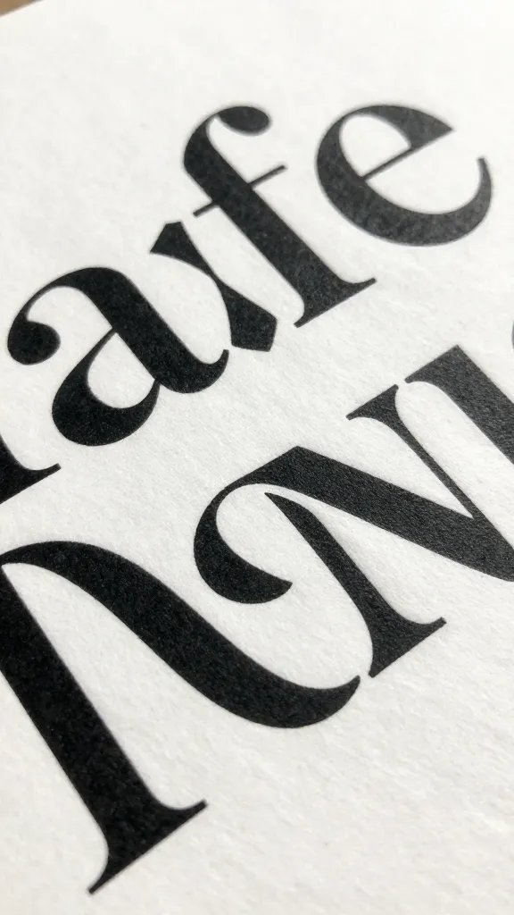 Closeup of typography specimen sheets with print texture